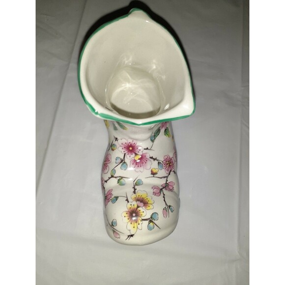 Vintage Old Foley James Kent Staffordshire "Chinese Rose" Porcelain Shoe Pink - Picture 9 of 12